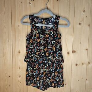 Xs Art Class Floral Romper Girls Size 4/5